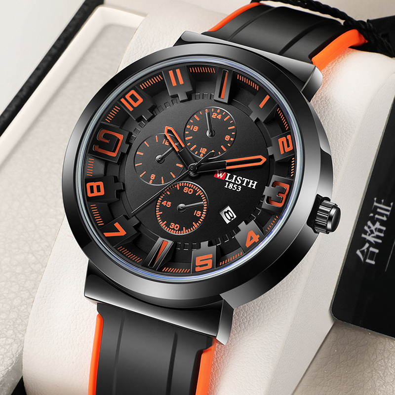 Leather Watch Band Men - WLISTH Retro Men's Watches Sport Mens