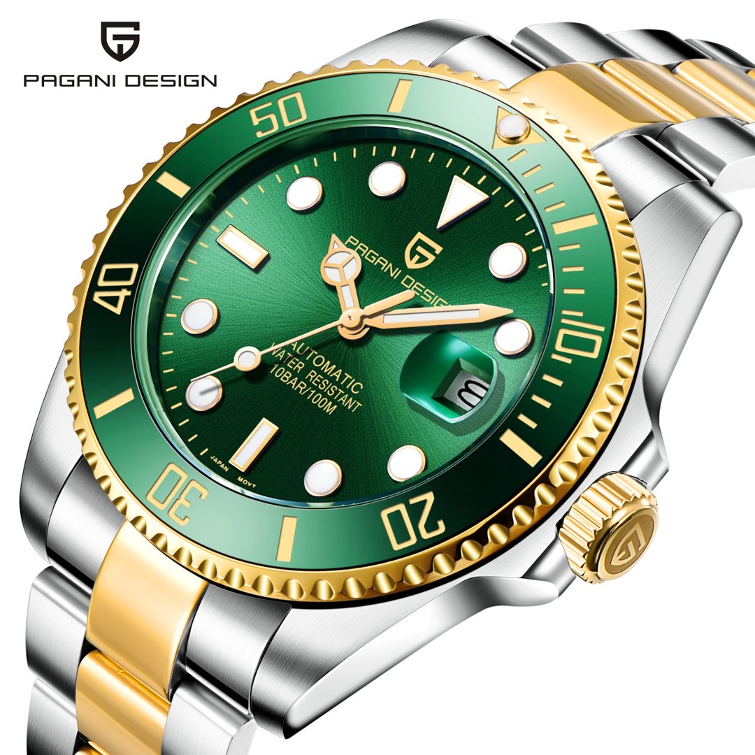 PAGANI Design PD1639 Men Autom - Rolex Watch Submariner recension och pris