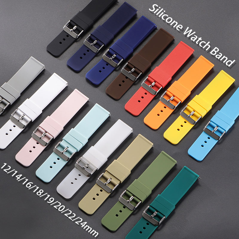 Silicone Strap 12mm 14mm 16mm  - Canvas Strap Watch recension och pris